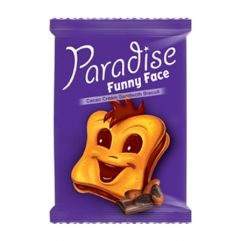 PARADISE FUNNY FACEsandwcih biscuits with cacao cream 22gr