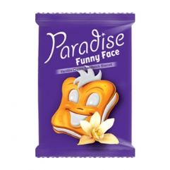 PARADISE FUNNY FACEsandwcih biscuits with vanilla cream 22gr