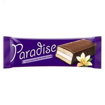 PARADISE cocoa coated and vanilla cream cake 25gr